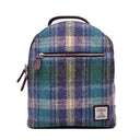 B40294 Handcrafted Genuine Harris Tweed Rucksack Green Purple  Gaelsong

