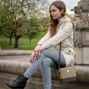 B40295 Handmade Harris Tweed Zip Shoulder Bag Country Green Lifestyle  Gaelsong
