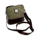 B40295 Handmade Harris Tweed Zip Shoulder Bag Country Green Gaelsong
