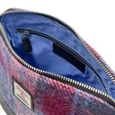 B40295 Handmade Harris Tweed Zip Shoulder Bag Pastel Pink Inside Zip Close Up Gaelsong
