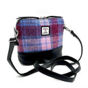 B40295 Handmade Harris Tweed Zip Shoulder Bag Pastel Pink Gaelsong
