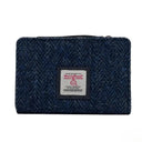 B40296 Harris Tweed Medium Zip Wallet for Women Blue Gaelsong
