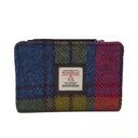 B40296 Harris Tweed Medium Zip Wallet for Women Blue Pink Gaelsong
