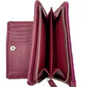 B40296 Harris Tweed Medium Zip Wallet for Women Purple Inside View Gaelsong
