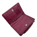 B40296 Harris Tweed Medium Zip Wallet for Women Purple Opened View Gaelsong
