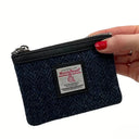 B40298 Handcrafted Harris Tweed Coin Purse Blue Gaelsong
