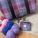 B40298 Handcrafted Harris Tweed Coin Purse Pastel Pink Lifestyle Gaelsong
