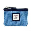 B40298 Handcrafted Harris Tweed Coin Purse Sky Blue Gaelsong
