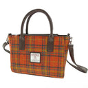 B40300 Genuine Handwoven Harris Tweed Brora Bag Deep Orange Check Gaelsong
