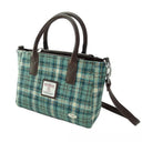 B40300 Genuine Handwoven Harris Tweed Brora Bag Duck Egg & Cream Check Gaelsong
