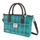 B40300 Genuine Handwoven Harris Tweed Brora Bag Purple Mint Check  Gaelsong
