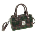 Mini Harris Tweed Plaid Bowling Bag Dark Green Gaelsong