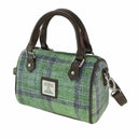 Mini Harris Tweed Plaid Bowling Bag Faded Green Gaelsong