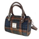 Mini Harris Tweed Plaid Bowling Bag Grey Gaelsong