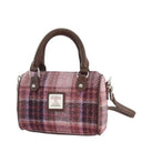 Mini Harris Tweed Plaid Bowling Bag Pink Gaelsong