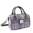 Mini Harris Tweed Plaid Bowling Bag Purple Gaelsong