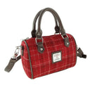 Mini Harris Tweed Plaid Bowling Bag Red Gaelsong