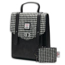 Genuine Harris Tweed Backpack with Matching Wallet Set 2 Black and White Gaelsong