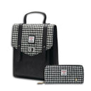 Genuine Harris Tweed Backpack with Matching Wallet Set 3 Black and White Gaelsong