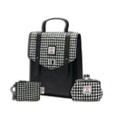 Genuine Harris Tweed Backpack with Matching Wallet Set 4 Black and White Gaelsong