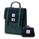 Genuine Harris Tweed Backpack with Matching Wallet Set 1 Blackwatch Gaelsong