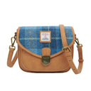 Ladies Harris Tweed Shoulder Bag with Matching Wallet Blue Gaelsong