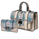 Leather & Harris Tweed Mini Satchel and Purse Taran Set Islander Gaelsong