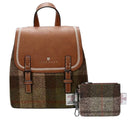 Women's Scottish Tweed Backpack & Purse Gift Set 2 Chesnut Tartan Gaelsong
