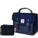 Harris Tweed & Vegan Leather Bag Matching Set 2 Blackwatch Gaelsong