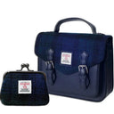 Harris Tweed & Vegan Leather Bag Matching Set 3 Blackwatch Gaelsong