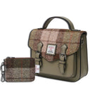 Harris Tweed & Vegan Leather Bag Matching Set 2 Chesnut Gaelsong