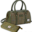 Traditional Harris Tweed Bag and Purse Matching Set 1 Chesnut Herringbone Gaelsong