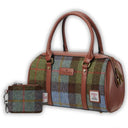 Traditional Harris Tweed Bag and Purse Matching Set 2 Chesnut Blue Gaelsong