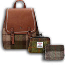 Tartan Islander Harris Tweed Backpack & Wallet Gift Set 3 Chesnut Tartan Gaelsong