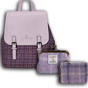 Tartan Islander Harris Tweed Backpack & Wallet Gift Set 3 Violet Gaelsong