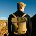 Canvas & Harris Tweed Scottish Backpack Chesnut Liifestyle Gaelsong