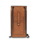 Harris Tweed Phone Pouch with Scottish Tartan Chesnut Back View Gaelsong