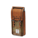 Harris Tweed Phone Pouch with Scottish Tartan Chesnut Side View Gaelsong