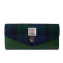 Women's Harris Tweed Long Clasp Purse Blackwatch Tartan Gaelsong

