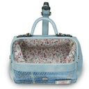 Harris Tweed & Vegan Leather Mini Doctor Bag Blue Inside View Gaelsong