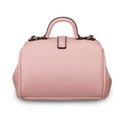 Harris Tweed & Vegan Leather Mini Doctor Bag Pink Back View Gaelsong