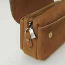 Genuine Leather & Harris Tweed Skye Bag Chesnut Side View Gaelsong