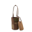 Harris Tweed & Genuine Leather Bucket Tote Bag