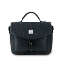 Harris Tweed & Leather Small Computer Bag Black Gaelsong
