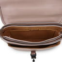 Harris Tweed & Leather Small Computer Bag Pink Green Inside View Gaelsong