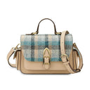 Ladies Hancrafted Harris Tweed & Leather Bag Islander Front View Gaelsong