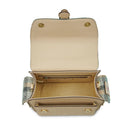 Ladies Hancrafted Harris Tweed & Leather Bag Islander Inside View Gaelsong