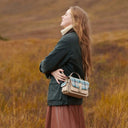 Ladies Hancrafted Harris Tweed & Leather Bag Islander Lifestyle Gaelsong