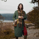 Ladies Harris Tweed & Leather Small Satchel Chesnut Lifestyle Gaelsong