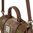 Ladies Harris Tweed & Leather Small Satchel Chesnut Side View Gaelsong